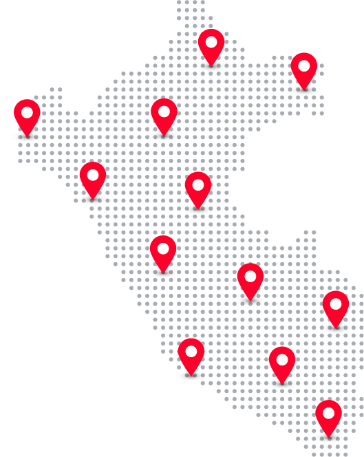 Mapa de cobertura nacional
